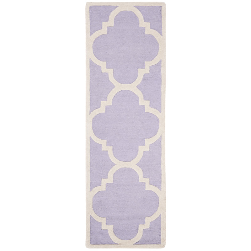 Sanyla Hand Tufted Wool Geometric Rug, Runner 2'6" x 12'