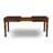 9 Piece Modern Dining Table Set Includes a Rectangle Wooden Table with Butterfly Leaf and 8 Brown Linen Fabric Parson Chairs, Mahogany-1955862583-1955862582-1955899762