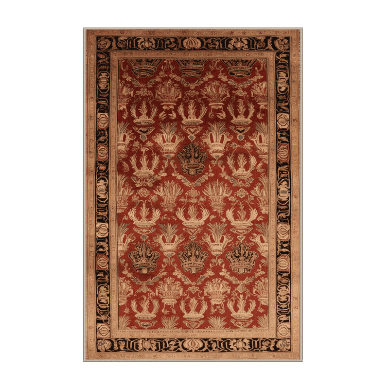Tapis brun français lavable à la machine, Tapis de couloir 2 pi x 5 pi