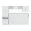 Murphy Bed With Open Shelves And Storage Drawers,Built-In Wardrobe And Table