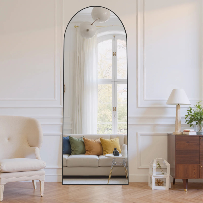 Miroir pleine longueur Masrur, Noir, 64 po x 21 po