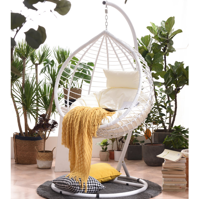 Laramie Breeze Rattan Effect Swing Chair with Stand
