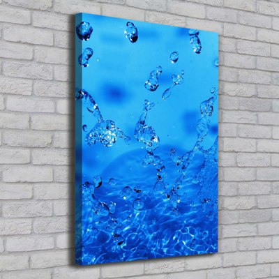 Drops Of Water - Wrapped Canvas Print