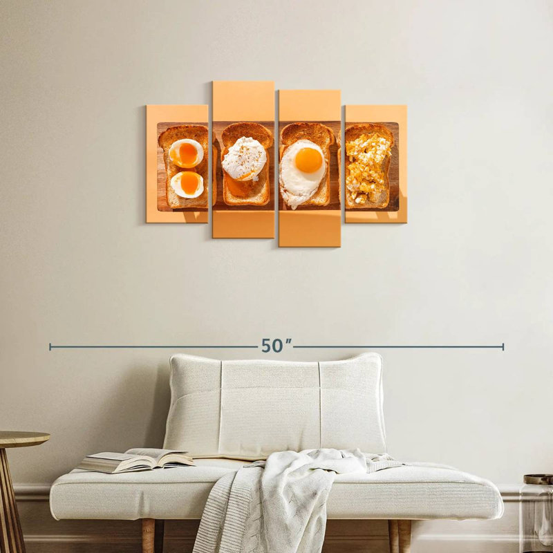 Yarlin Toasted Bread Eggs Variety, 22" H x 36" W
