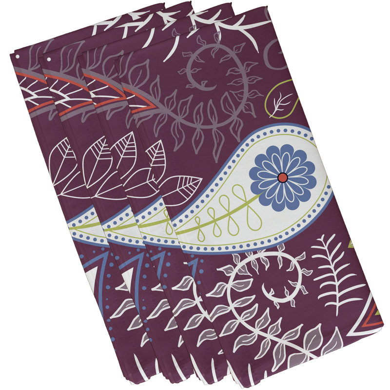Ensemble de serviettes 4 pièces Carbajal, L 18 po x L 18 po, Mauve