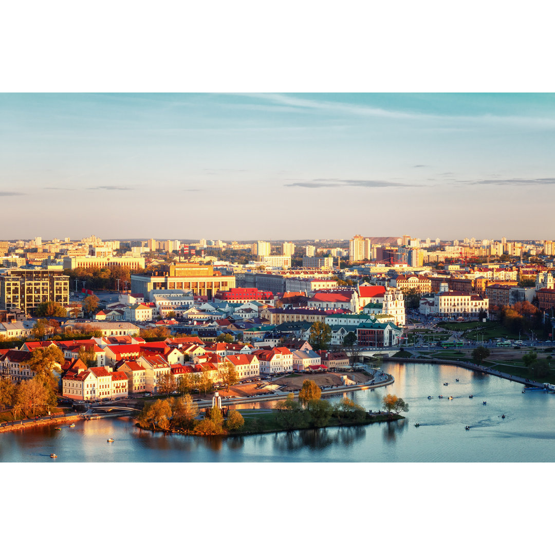 Blick auf das historische Zentrum von Minsk - Leinwandbild