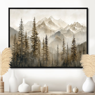 «Timber and Peaks Mountain Simplicity In Winter III», art sur toile