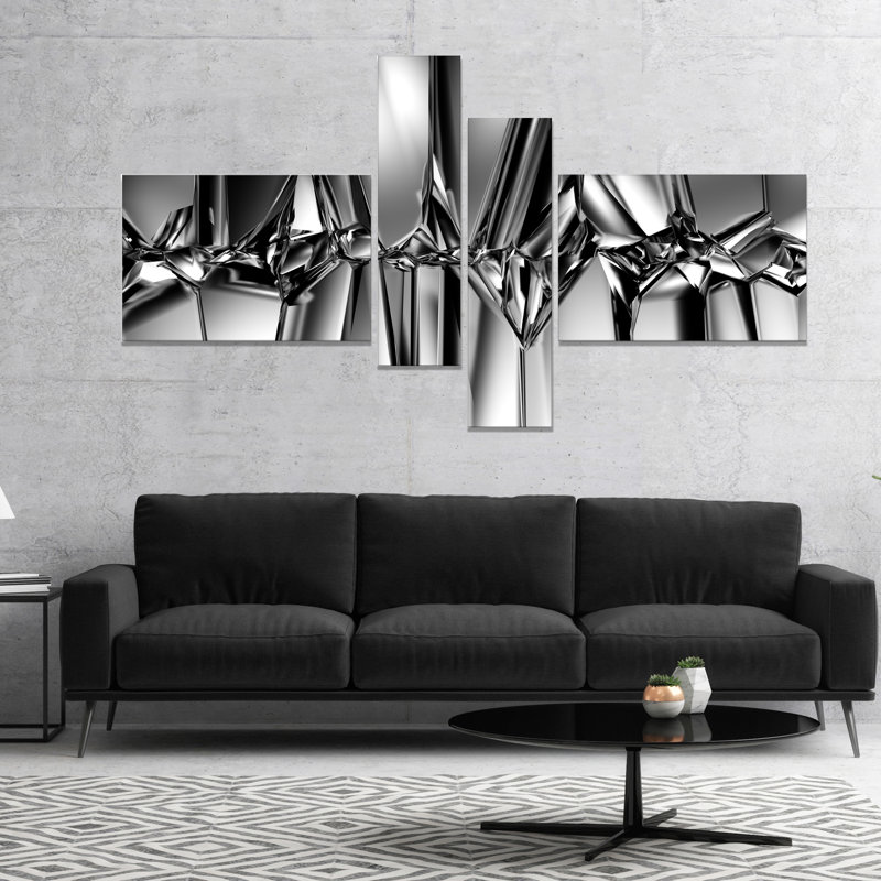 « black white crystal background », impression à multiples images sur toile