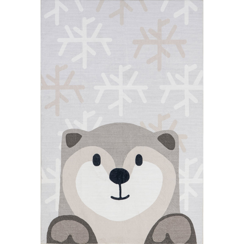 Indigo SpinClean Otter Kids Machine Washable Area Rug, Rectangle 4' x 6'