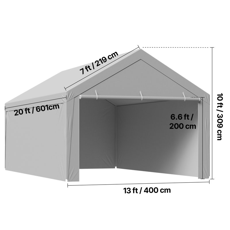 Tent, Grey, 309cm H x 400cm W x 601cm D
