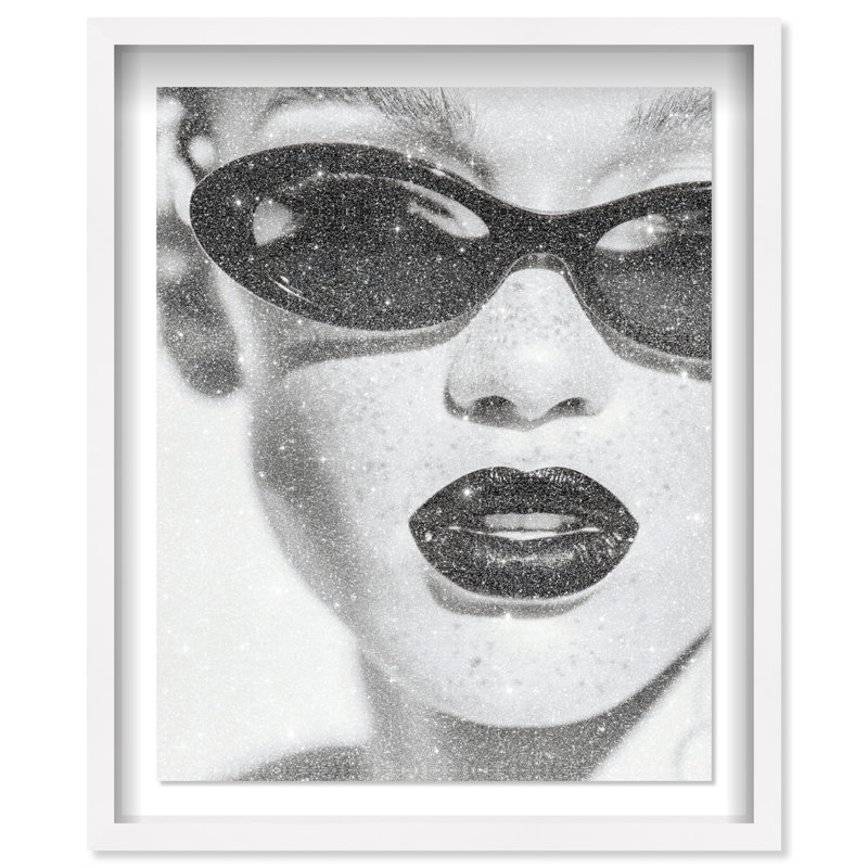 Midnight Gloss Shadowbox Fashion Print by Oliver Gal, Black Frame, 16 x 20, 37.5"H x 46.5"W, White Shadowbox