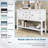 Cambridge Series  Ample Storage Vintage Console Table With Four Small Drawers And Bottom Shelf For Living Rooms, Entrances And Kitchens-354829567