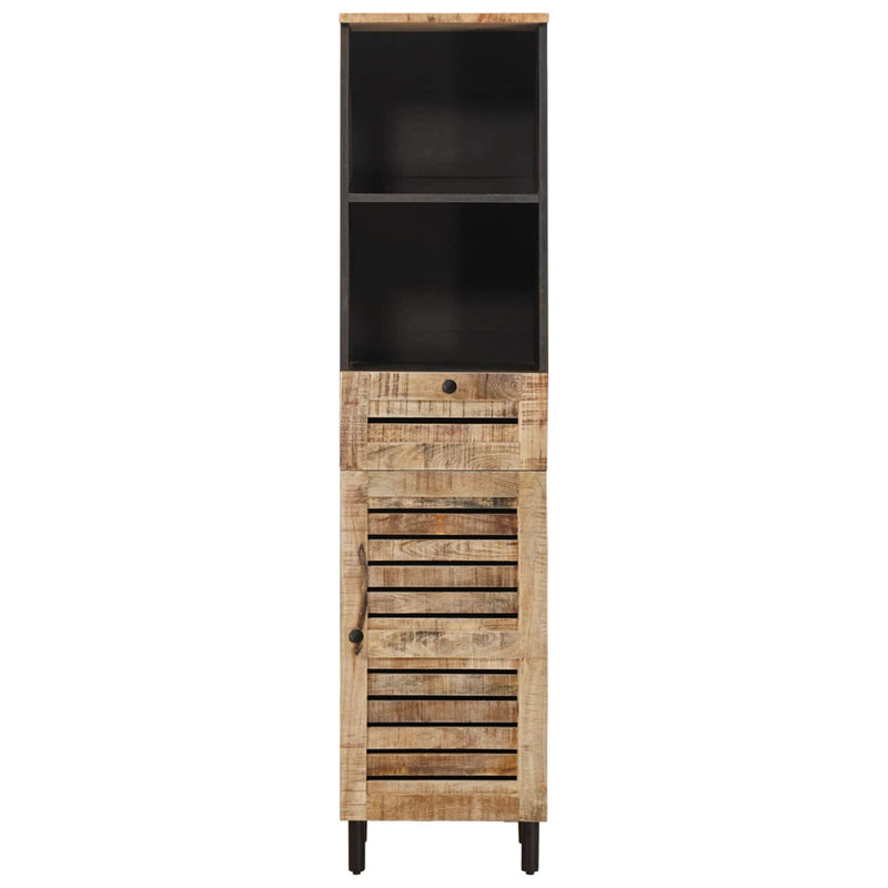 Solid Wood Freestanding Linen Cabinet