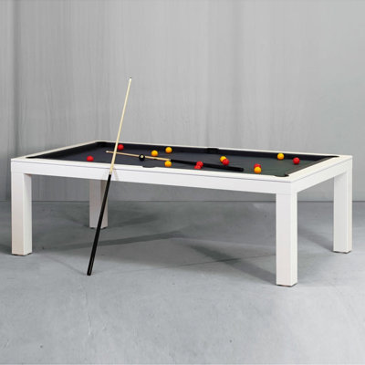 White Billiards 45 ' L Pool Table with Leg Levelers