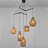 Lucien 5-Light Seagrass Pendant Light Modern Linear Chandelier With Natural Shade In Matte Black