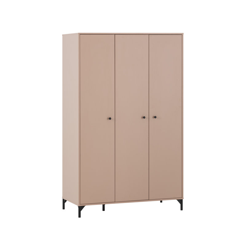 Heverlee 3 Door Manufactured Wood Wardrobe, Apricot