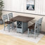 Ensemble de table de salle à manger 5 pièces à hauteur de comptoir en bois avec abattant, ensemble de cuisine avec support à vin et tiroirs-1428563926-1428563927-1428563924
