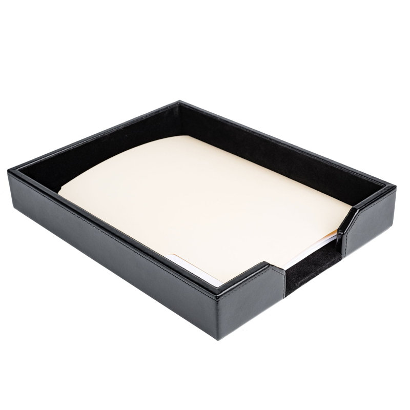 Organisateur de papier en cuir Gregson, Noir
