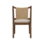 Lot de 6 chaises de salle à manger rembourrées brun foncé avec dossier en jonc de mer et siège en lin-393645264-429227817