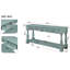 Console en bois de 63 pouces de long avec 3 tiroirs et 1 tablette inférieure pour le couloir d'entrée du canapé Extrathick (bleu rétro)-1390634140