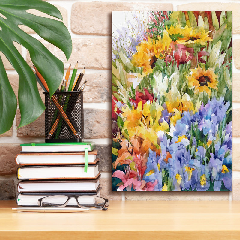 Art mural sur toile August Grove® «Flower Power» par Annelein Beukenkamp, H 18 po x l 12 po x P 0,75 po