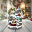 Hill Hill Train With Santa - village de Noël animé avec lumières à DEL