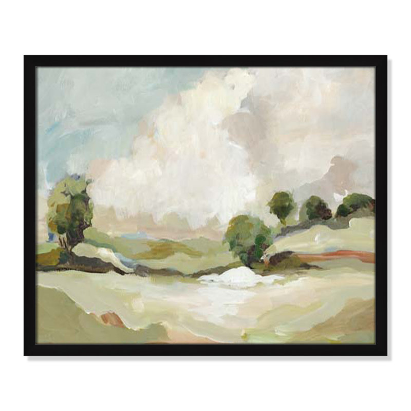 Pastoral Land " Pastoral Land " by Allison Pearce, 21.5" H x 25.5" W x 1.25" D, Black