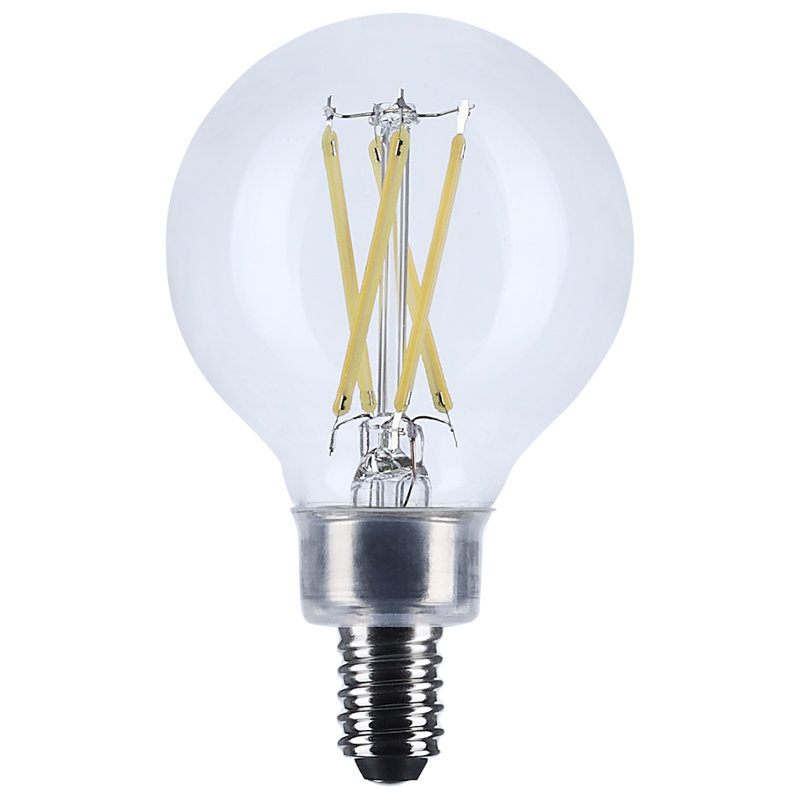 G16.5 base DEL candélabre transparent CCT 120 Volt, 3500 Kelvins, 4W, 350 lumens