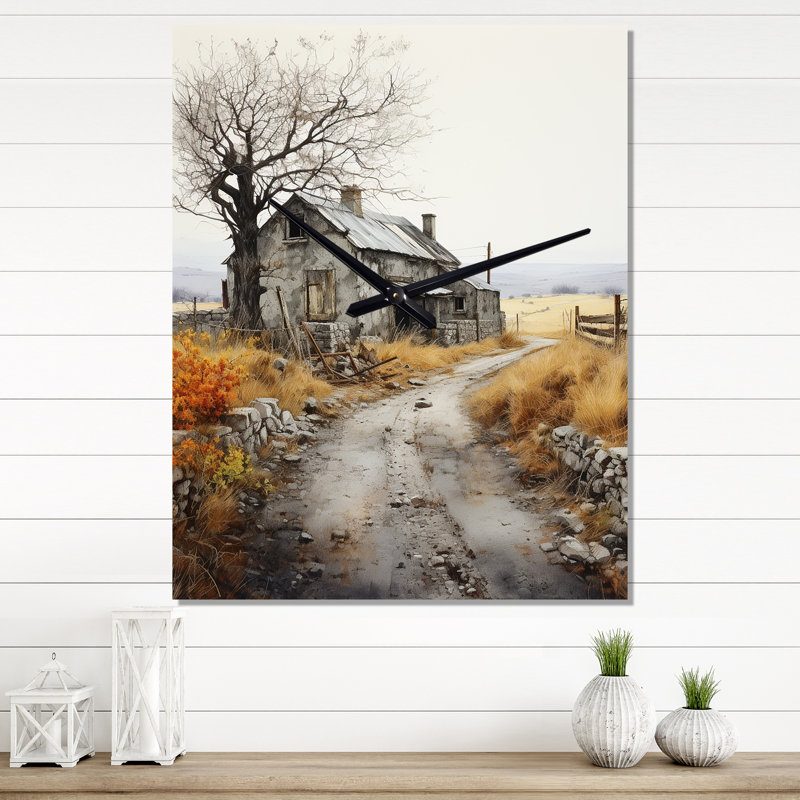 Farmhouse Minimalisme Retreat - Horloge murale paysage et nature, Petit