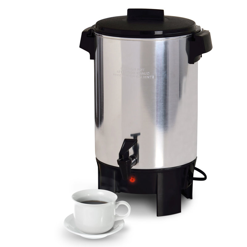 30-Cup Polished Urn, 18.8" H x 10.7" W x 10.7" D