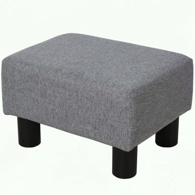 Repose-pieds cubique avec tissu en lin et conception légère