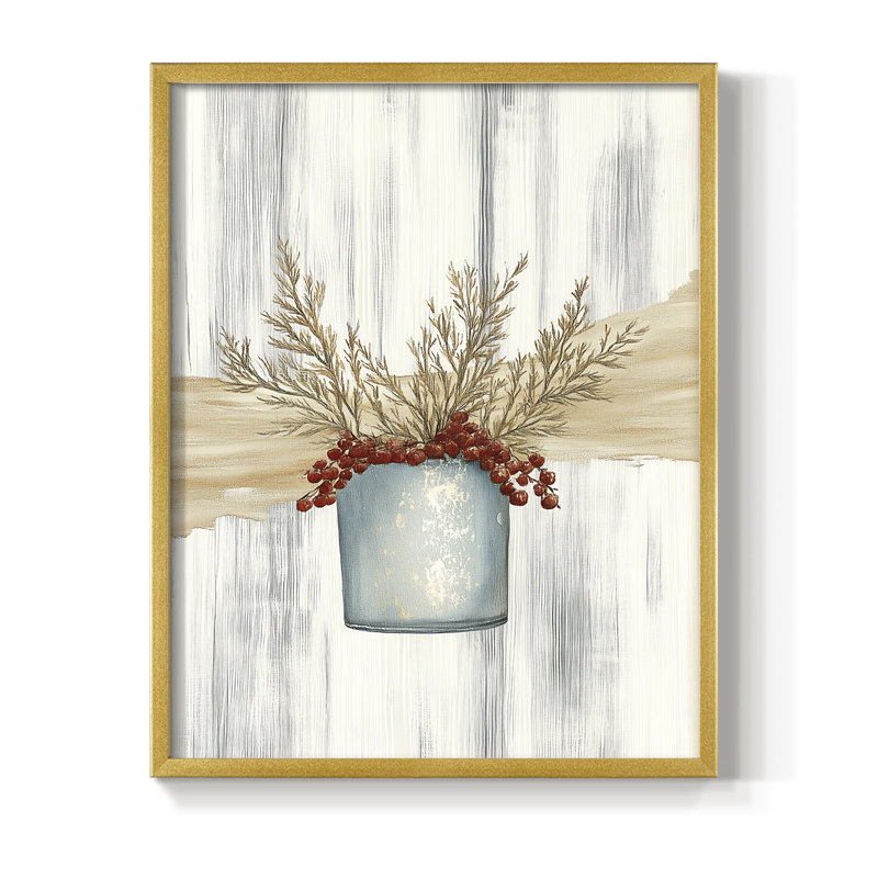 «Christmas Holiday Art», reproduction encadrée CCXC - bois massif