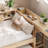Twin Size Daybed With Trundle,Wood Daybed Frame With Storage Drawers,Side Shelves And Desk,Golden.-976471037-976471010