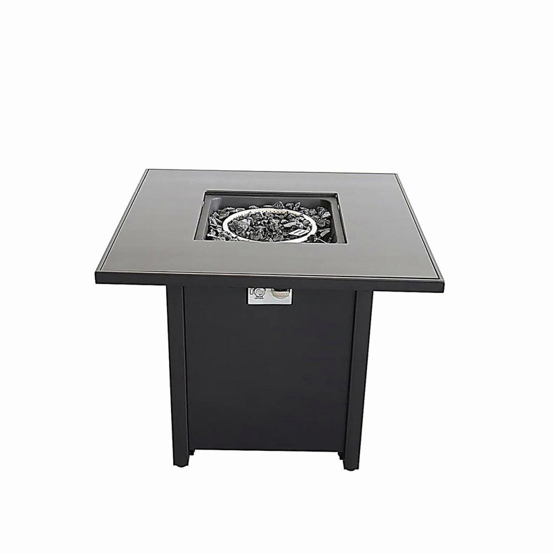 Foyer en métal thermolaqué avec toit en verre fumé