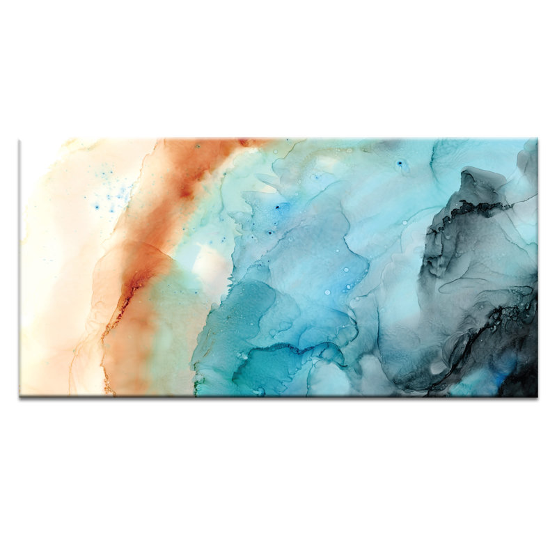 Fern Siebler Coastline by Fern Siebler - Print on Canvas, Wrapped Canvas, 51cm H x 102cm W x 4cm D