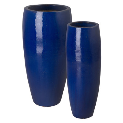Ensemble de pots à fleurs en céramique 2 pièces Ekansh