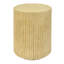 Table d'appoint cylindrique MGO, texture semblable au bois, couleur brun antique