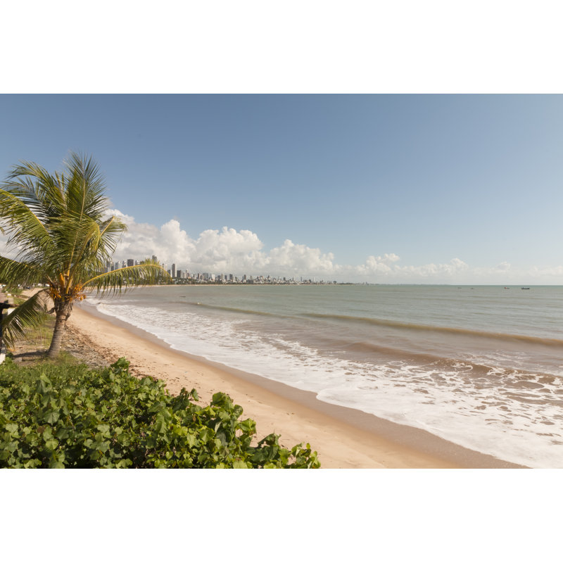 Cabo Branco Beach by Undefined Undefined - Wrapped Canvas Print, 30cm H x 46cm W
