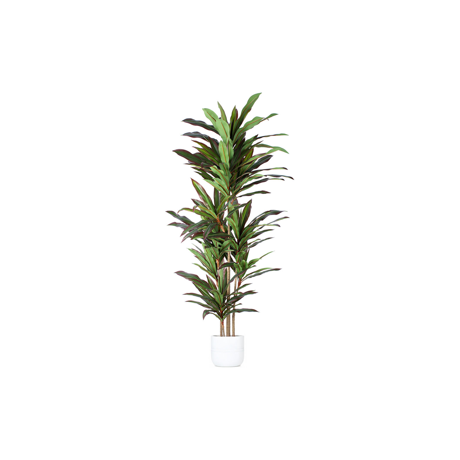 Faux Dracaena Tree In Plastic Pot Indoor Outdoor Decor, 70.87