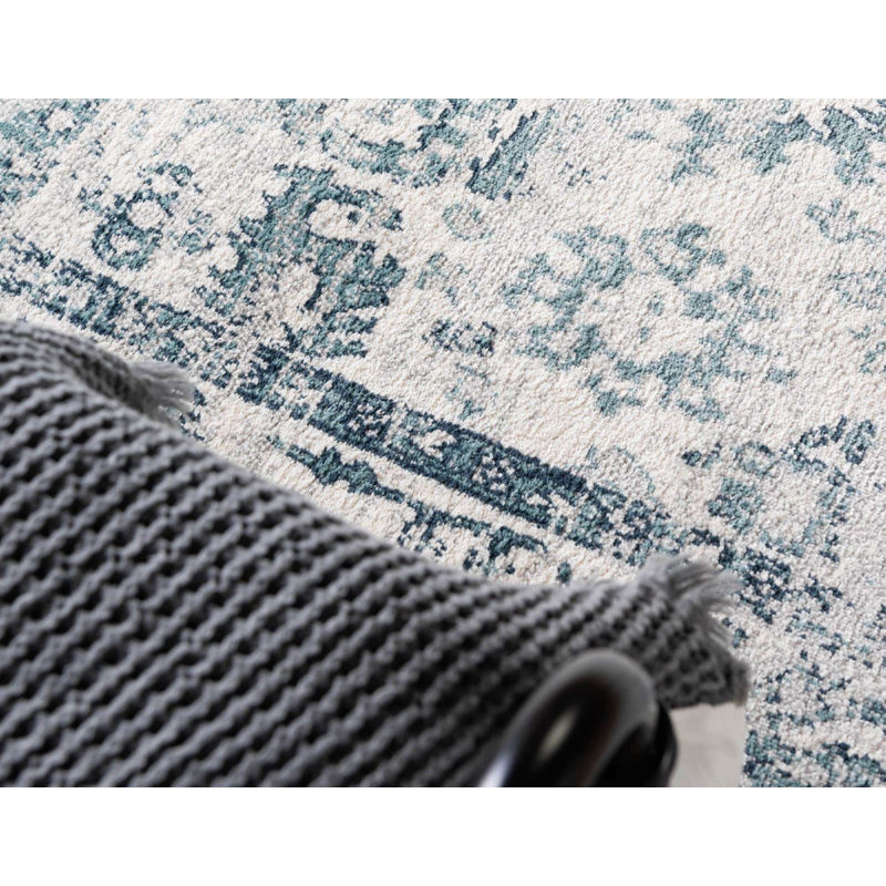 Tapis contemporain Endel couleur os, Rectangle 4 pi x 6 pi