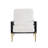 Upholstered  Accent Chair, Velvet Lounge Arm Chair With Solid Wood Frame, Living Room Chairs With Metal Legs For Reading Chair For Balcony, Living Room And Bedroom, White-1071072604