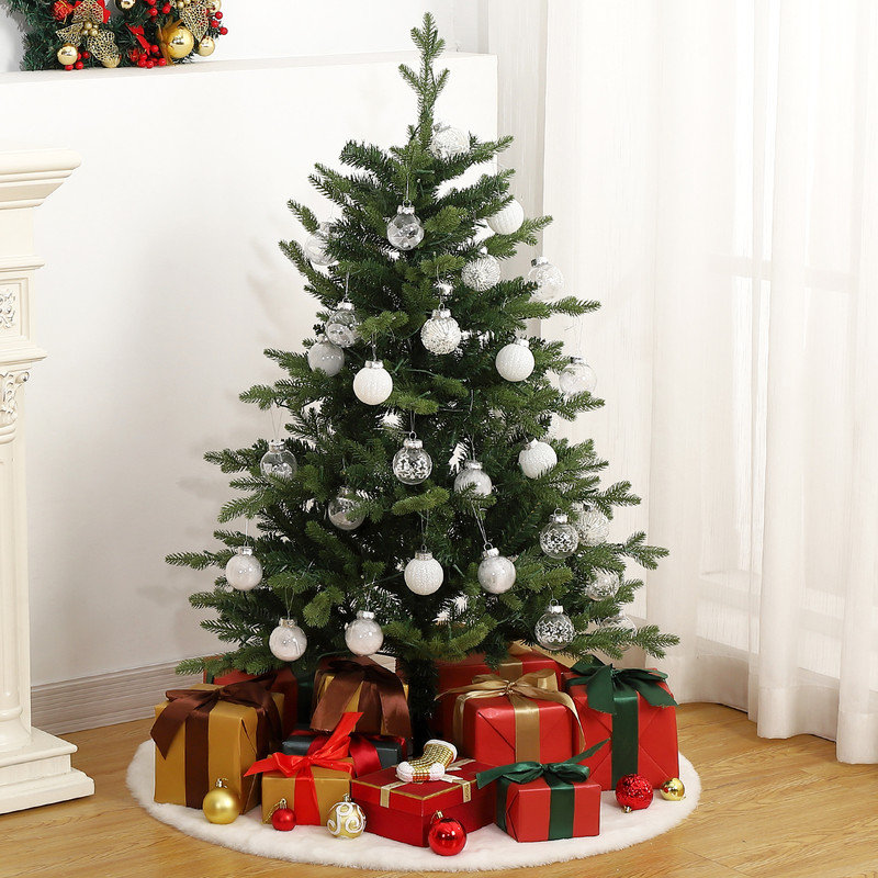 30 boules de Noël décoratives pour arbres de Noël, ensemble d'ornements suspendus décoratifs, blanc