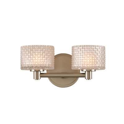 Willow 2 LT Satin Nickel Bath Wall Sconce Kalco