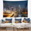 Cityscape philadelphia de l’horizon de la nuit en polyester avec accessoires suspendus inclus-28500593