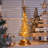 Gold Xmas Tree Light with Metal Stand for Table Decoration