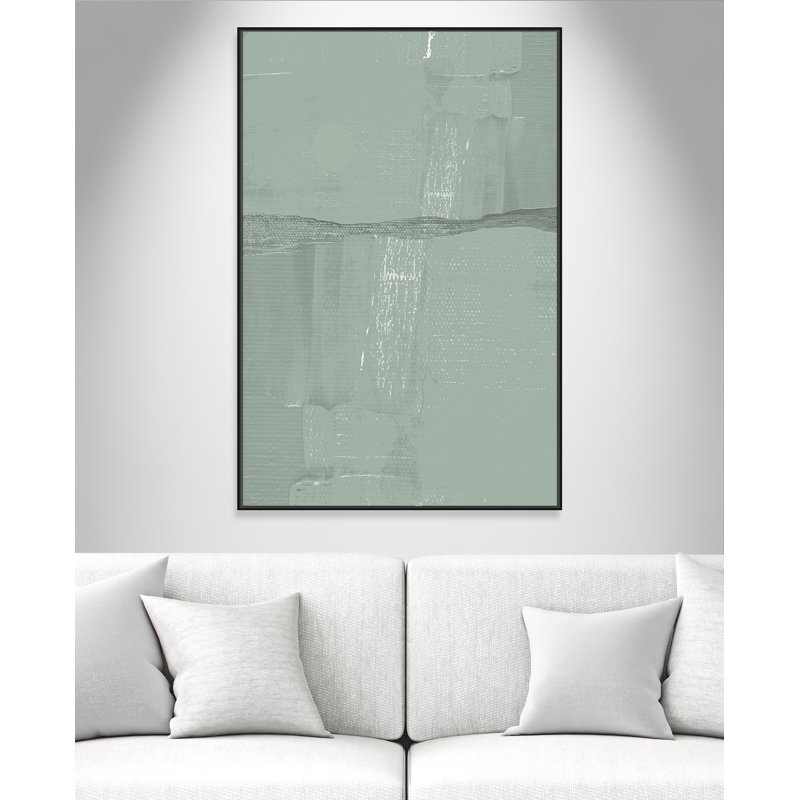Attica - Toile à cadre flottant, Noir, H 61,5 po x l 41,5 po x P 2 po
