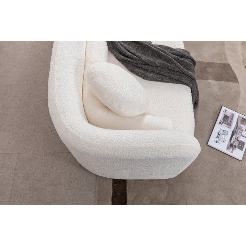 Canapé de luxe moderne pour le salon, H 28,35 po x l 87,8 po x P 34,65 po, Blanc