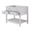 Meuble-lavabo Harrison de 36 po de largeur seulement, bois de pin massif, quincaillerie nickel, comprend 2 tiroirs à fermeture en douceur, hauteur réglable, design classique intemporel, idéal pour le rangement dans la salle de bain, blanc