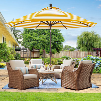 Parasol de marché en oléfine 9 'avec inclinaison et manivelle