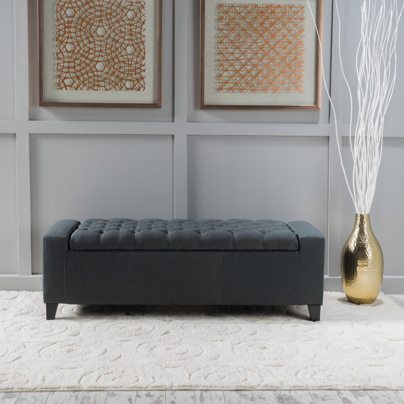 Banc de chambre à coucher Banc de rangement pour chambre, Gris clair